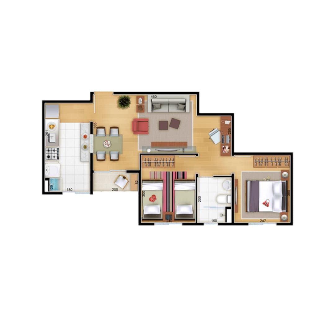 Planta 51m²