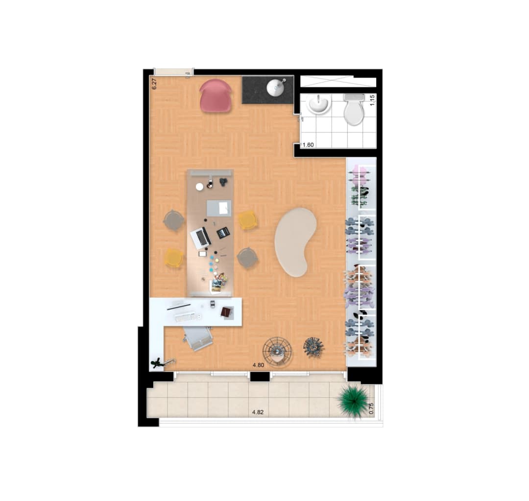 Planta 37m²