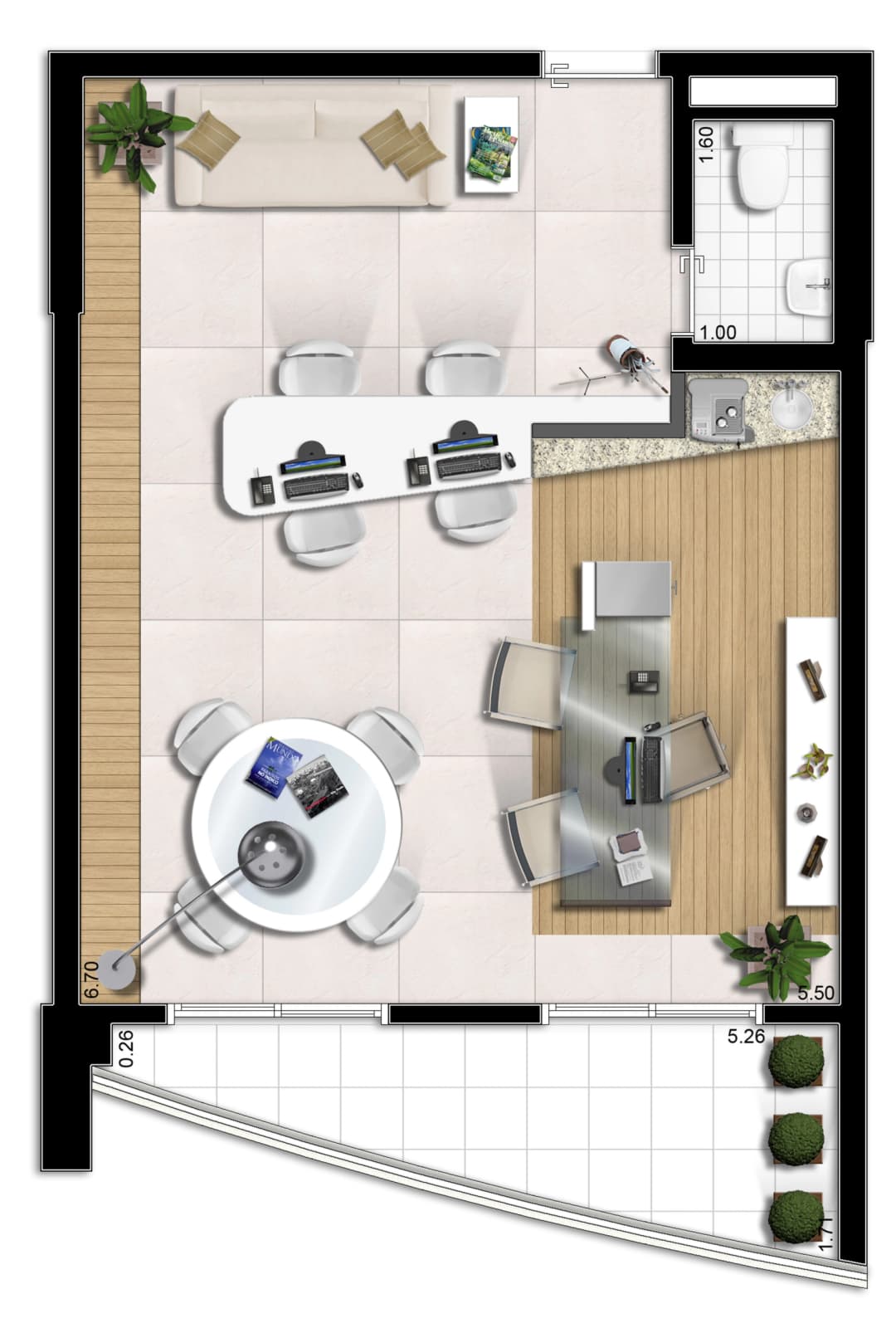 Planta 46M²