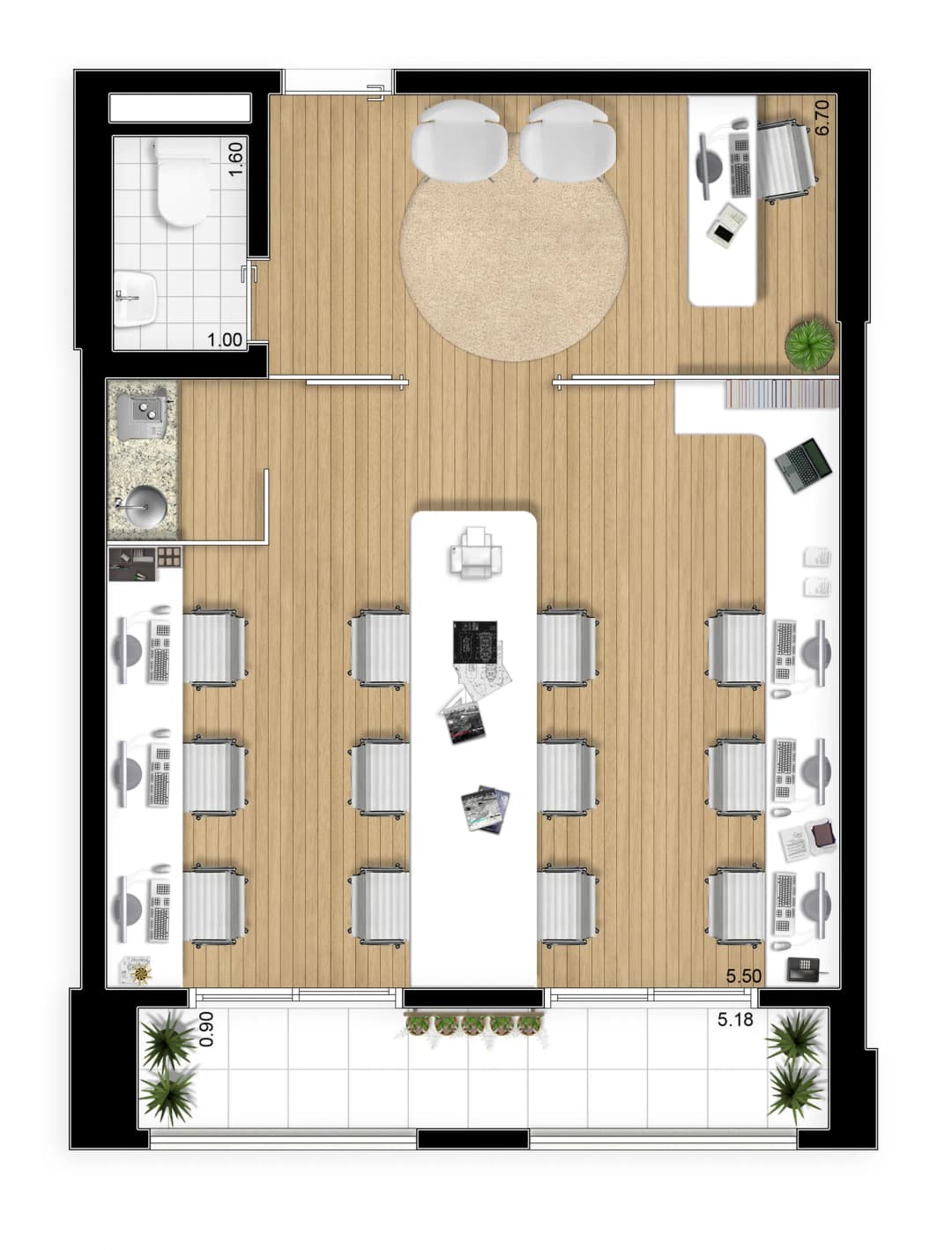 Planta 46M²